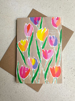 Tulips Floral Mother's Day Card, 4 of 8