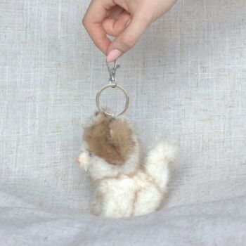 Adorable Plush Animal Keyring – Cat And Dog Bag Charms, 8 of 9