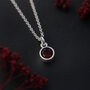 Personalised Sterling Silver January Garnet Birthstone Necklace, thumbnail 1 of 10