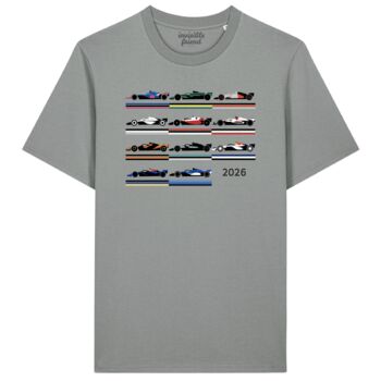 F1 Cars 2026 Organic Cotton T Shirt, 2 of 3