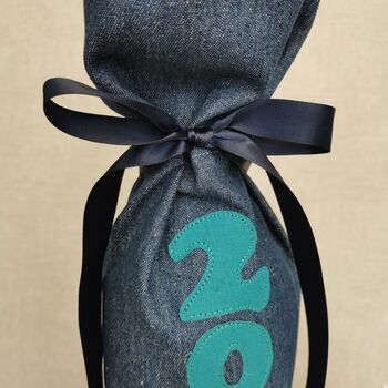 Fabric Wine Bottle Gift Bag,Personalised Milestone Gift, 12 of 12