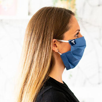 Linen Face Mask With Elastic Ear Loops, 6 of 7
