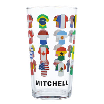 Personalised World Cup Supporters Printed Pint Glass, 4 of 8