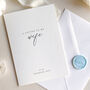 Luxury 'Letter To My Wife On My Wedding Day' Card, Elegant Calligraphy Design, thumbnail 3 of 7