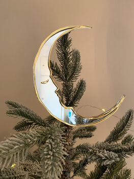 Crescent Moon Christmas Tree Topper, 5 of 6