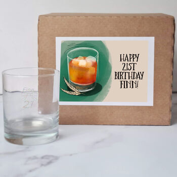 21st Birthday Whisky Glass, 3 of 7