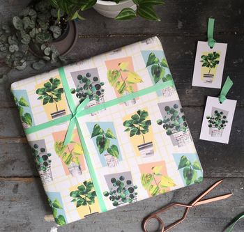 House Plant Gift Wrapping Paper Set, 6 of 6