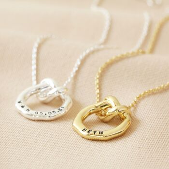 Personalised Organic Infinity Knot Necklace, 3 of 7