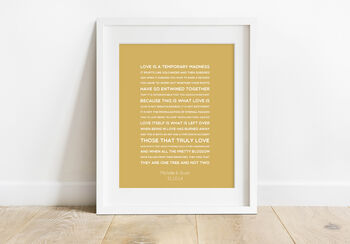 'Love Is A Temporary Madness' Quote Print, 4 of 6