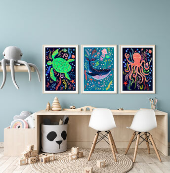 Whale Nursery Art Print, 11 of 12