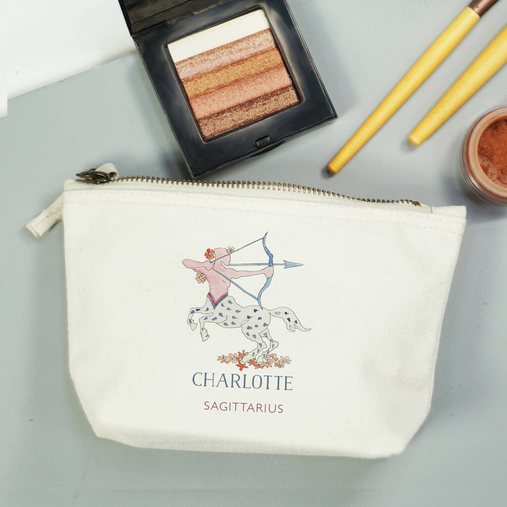 Personalised Star Sign Wash Bag, 1 of 2