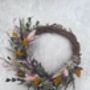 Small Spring Dried Flower Wreath Mothers Day Gift, thumbnail 7 of 7