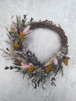 Small Spring Dried Flower Wreath Mothers Day Gift, 7 of 7