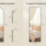 Over Door Hanging Mirror Wall Mount Mirror, thumbnail 2 of 7