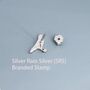 Crow Bird Stud Earrings In Sterling Silver, thumbnail 7 of 11