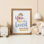 Personalised You Are So Loved Nursery Print, thumbnail 2 of 6