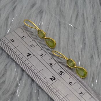 Peridot Teardrop Earrings: Silver Or Gold, 9 of 9