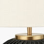 Black Terracotta Textured Ball Table Lamp, thumbnail 6 of 10