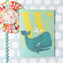 Mini W For Whale Card, thumbnail 3 of 5