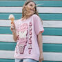 Scooper Dooper Women's Ice Cream Graphic T Shirt, thumbnail 3 of 4