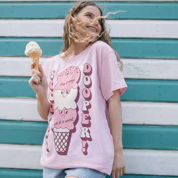 Scooper Dooper Women's Ice Cream Graphic T Shirt, 3 of 4