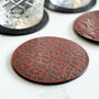 Tan Animal Print Leather Coasters, thumbnail 1 of 5