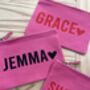 Personalised Name With Heart Make Up Bag, thumbnail 7 of 9