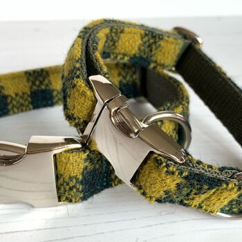 Olive Harris Tweed Dog Collar, 2 of 3