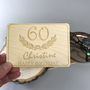 Personalised 60th Birthday Wooden Postcard Keepsake, thumbnail 3 of 6
