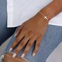 Sterling Silver Rolo Adjustable Bracelet With Cross, thumbnail 1 of 3