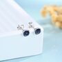 Sterling Silver Dark Iolite Stud Earrings, thumbnail 4 of 11