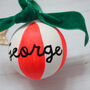 Personalised Striped Ceramic Bauble, thumbnail 3 of 12
