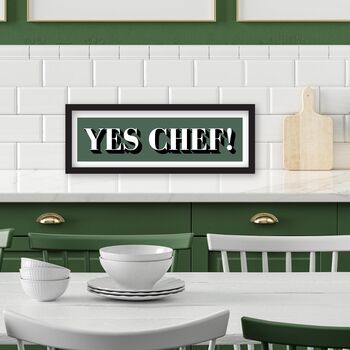 Framed Yes Chef Print, 4 of 11