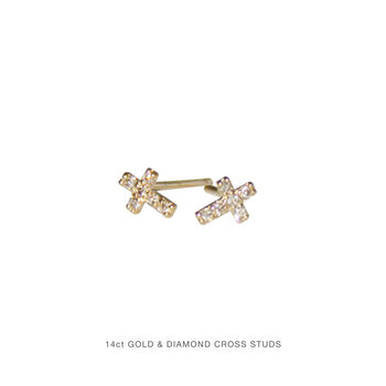 14ct Gold And Diamond Single Stud Earrings, 11 of 11