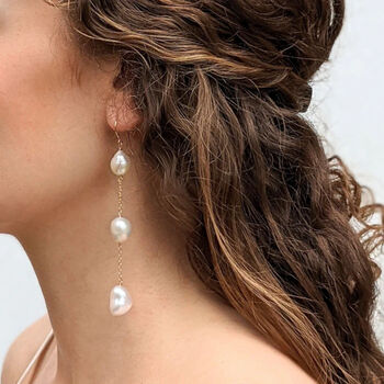 Savannah Long Pearl Earrings, 4 of 4