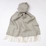 Cashmere Blend Herringbone Scarf, thumbnail 8 of 12