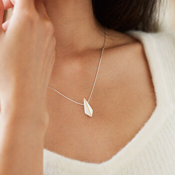 Kite Pendant In Sterling Silver With 9ct Gold Accent, 2 of 8