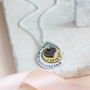 Moon And Back Angel Wing Charm Necklace, thumbnail 1 of 4