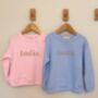 Spring Personalised Bold Name Embroidered Sweatshirt, thumbnail 3 of 10