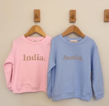 Spring Personalised Bold Name Embroidered Sweatshirt, 3 of 10