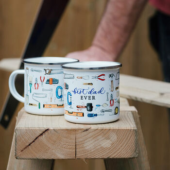 Personalised Father’s Day Tools Enamel Mug, 3 of 6