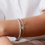 Pearl Bracelet With Personalised Silver Initial Disc, thumbnail 2 of 2