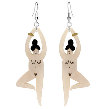 Nude Yoga Lady Earrings, 2 of 3
