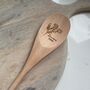 Personalised Engraved Wooden Cooking Baking Spoon Kitchen Utensil, thumbnail 5 of 7