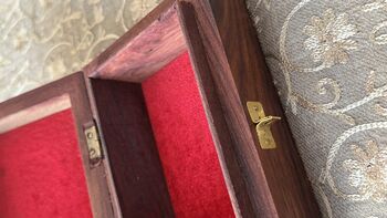 Wooden Jewellery Storage Box, Indian Trinket Box, 11 of 12