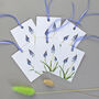 Gift Tags With Grape Hyacinth Illustrations, thumbnail 1 of 4