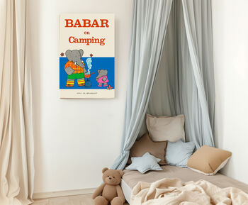 Babar The Elephant Camping Nursery Art Print, 3 of 3