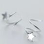 Sterling Silver Shooting Star Earrings, thumbnail 3 of 6