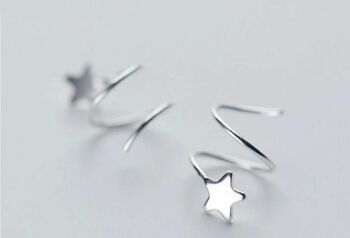Sterling Silver Shooting Star Earrings, 3 of 6