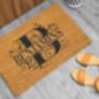 Personalised Coir Doormat With Split Initial Letter, thumbnail 6 of 9